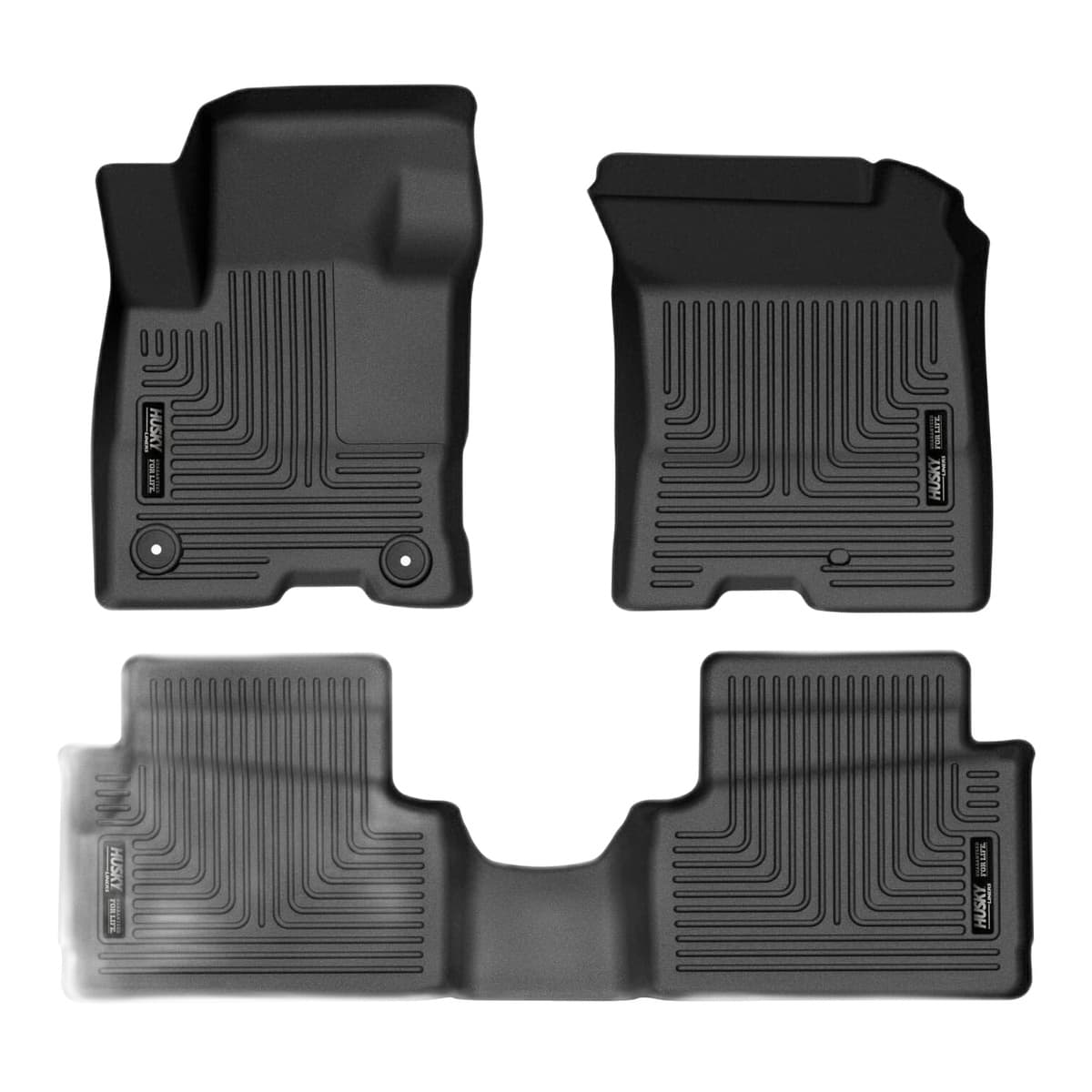 Husky Liners WeatherBeater Front & 2nd Row Floor Liners | 2022-2026 Ford Maverick (Hybrid Models Only), Black
