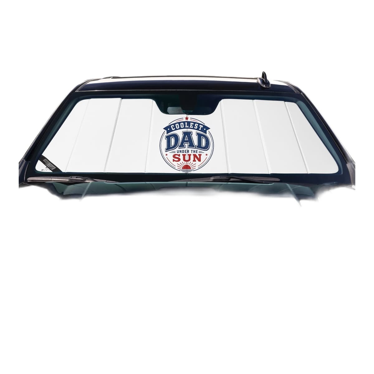 Covercraft UVS100 Premier Series American Flag Custom Windshield Sunshade | 2024-2026 GMC Sierra EV, White